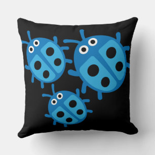 Cute Kids ladybird Family  Throw Pillow
