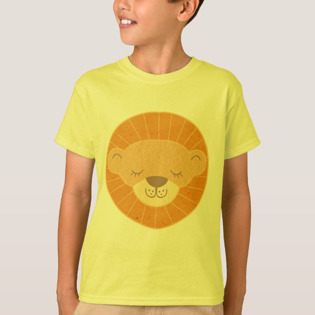 Cute Kids Lion Head T-Shirt (Front)
