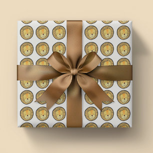 Cute Kids Lion Jungle pattern Wrapping Paper