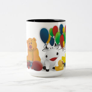 Cute kids motif Two-Tone coffee mug