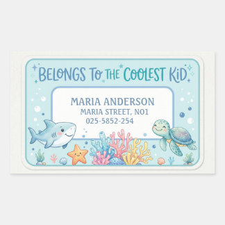 Cute Kids Name Labels : Belongs To Kid