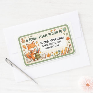 Cute Kids Name Labels : If Found Return