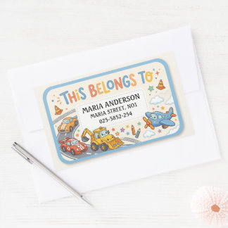 Cute Kids Name Labels : This Belongs To
