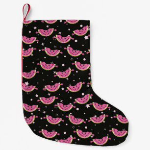 Cute kids pattern Colorful ice cream on the abstra Small Christmas Stocking