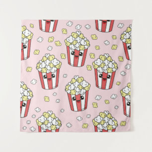 Cute kids pattern Colorful pop corn on the abstrac Tapestry