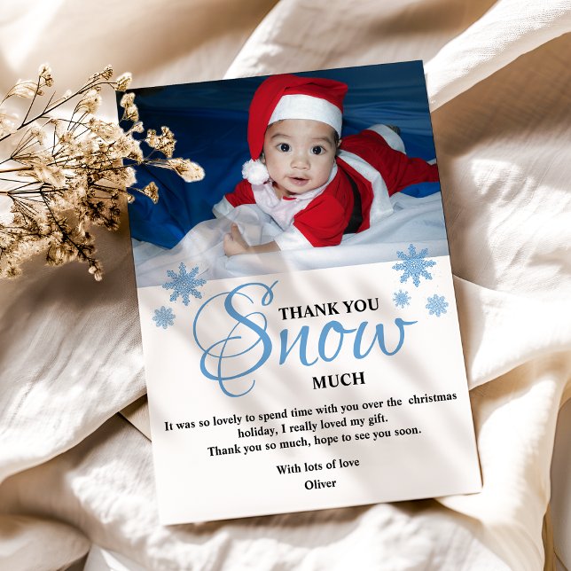Cute Kids Photo Christmas Thank You Card (Creator Uploaded)