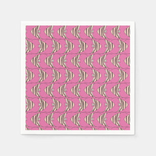 Cute kids pink fish pattern napkins