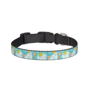 Cute kids playing on the beach pattern pet collar