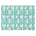 Cute kids playing on the beach pattern tablecloth