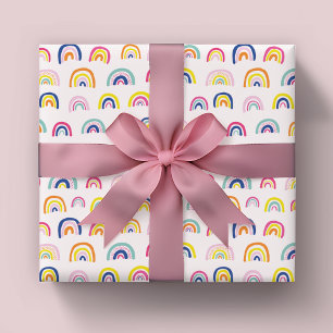 Cute kids rainbow pattern wrapping paper