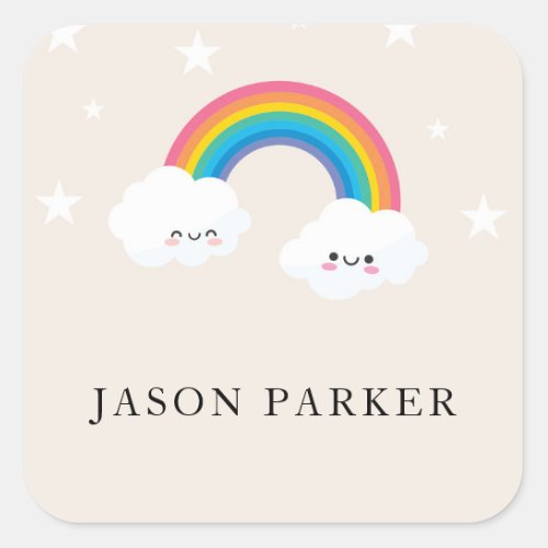 Cute Kids Rainbow Stickers