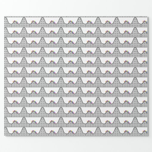 Cute kids roller coaster pattern party wrap wrapping paper | Zazzle