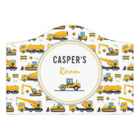 Cute Kids Room Decor Construction Trucks Vehicles