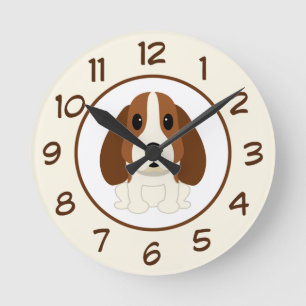 Cute Kids Room Puppy Dog Wall Decor Clocks