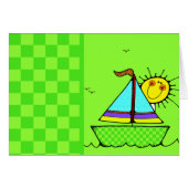 Cute Kids Sailboat (Front Horizontal)