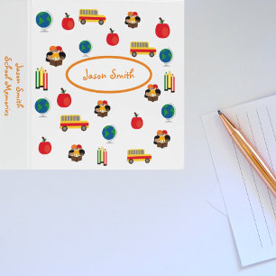 Cute Kids School Memories 3 Ring Binder