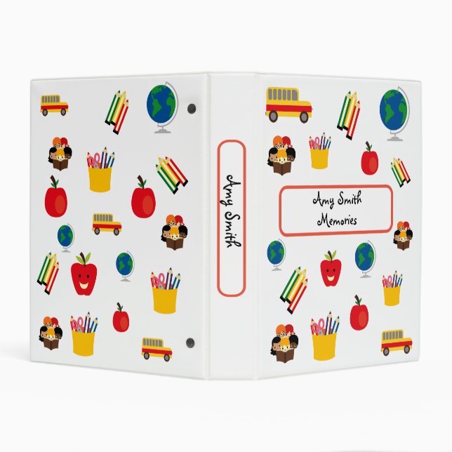 Cute Kids School Memories Mini Binder (Background)