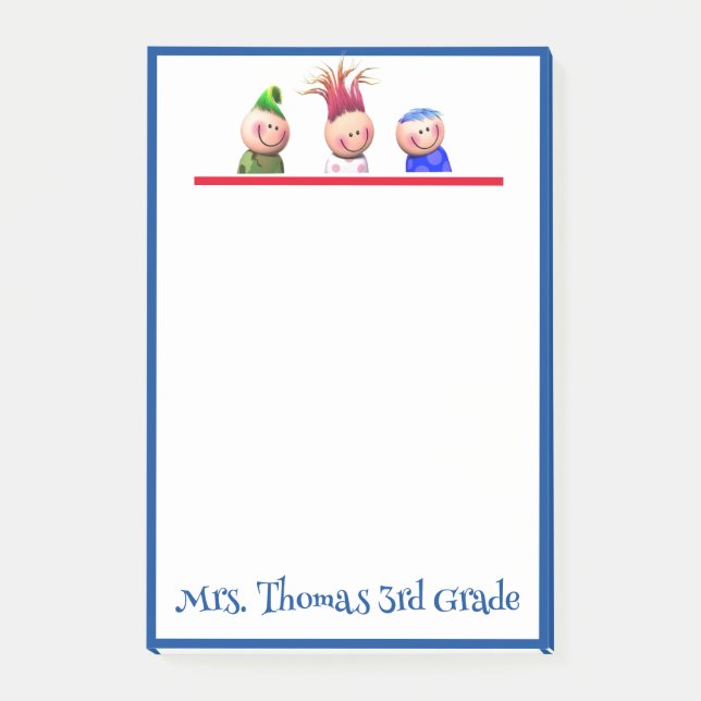Cute Kids School Post It Notes (Front)