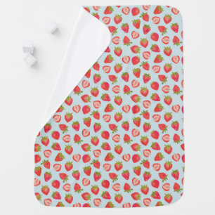  Cute Kids Strawberry pattern Baby Blanket