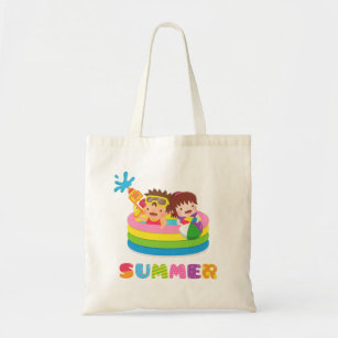 Pool Fun Personalized Kids Tote Bag 