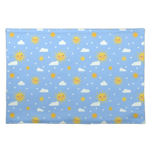 Cute Kids Sunshine Sky Pattern Cloth Placemat
