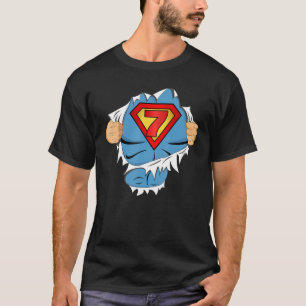 Cute Kids Superhero Birthday Gift For 7 Year Old B T-Shirt