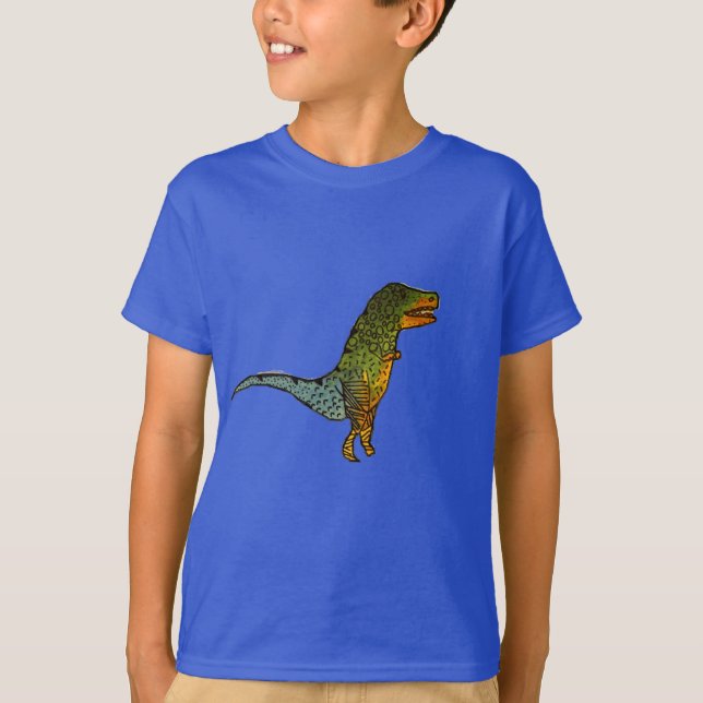Cute kids T-Rex dinosaur art T-Shirt (Front)