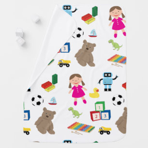 Cute Kids Toys Pattern Baby Blanket