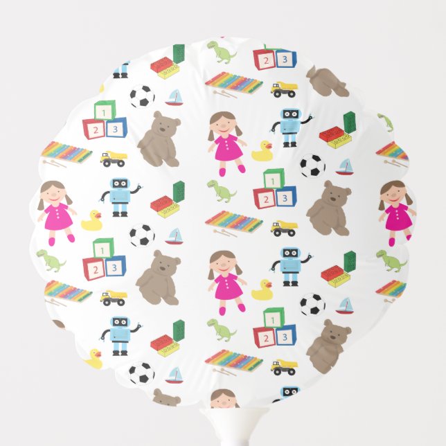 Cute Kids Toys Pattern Balloon (Front)