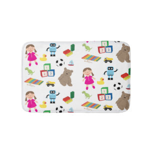 Cute Kids Toys Pattern Bath Mat