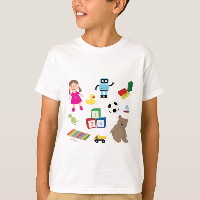 Cute Kids Toys Pattern T-Shirt (Front)