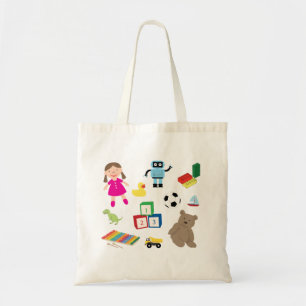 Cute Kids Toys Pattern Tote Bag