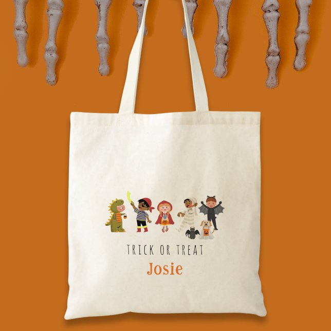 Cute Kids Trick or Treat Halloween Tote Bag (Cute Kids Trick or Treat Halloween Tote Bag)