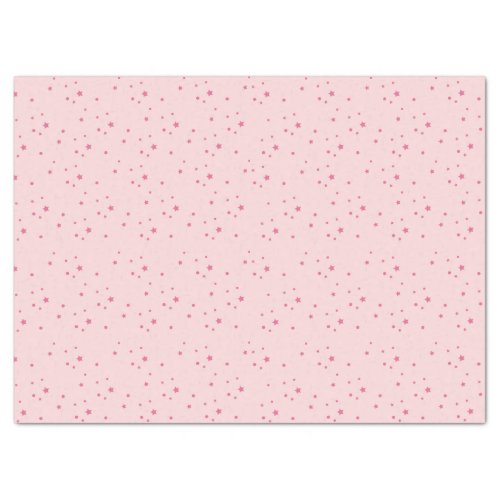 Cute Kids Twinkling Stars Pink  Tissue Paper