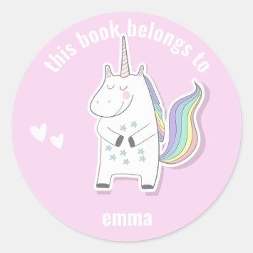 Cute Kids Unicorn Back to School
