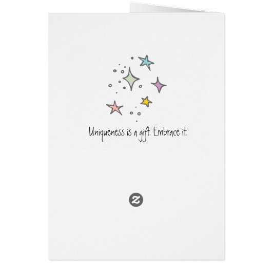 Cute Kids Unicorn Card - "Make Your Own Magic" (Back)