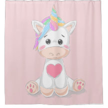 Cute Kids Unicorn Rainbow Horn Pale Pink