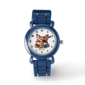 Cute kids unisex fox lovers watch
