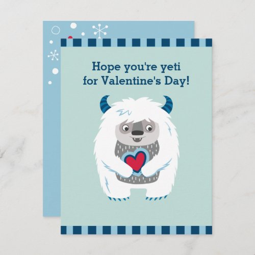 Cute Kids Valentine Monster Holiday Card