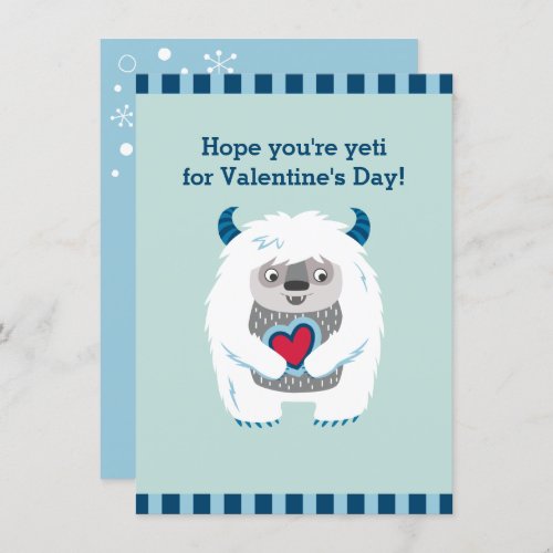 Cute Kids Valentine Monster Holiday Card