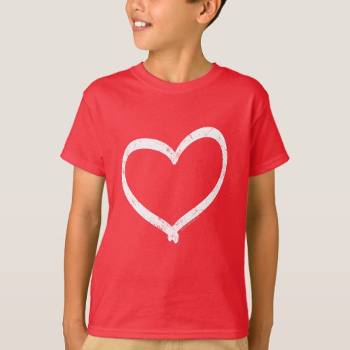 Cute Kids Valentines Day Heart T_Shirt