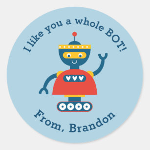 Cute Robot Sticker for Sale by OreVsWorld