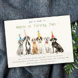 Cute Kids Watercolor Pawty Dog Birthday Party Invitation<br><div class="desc">For any further customisation or any other matching items,  please feel free to contact me at yellowfebstudio@gmail.com</div>