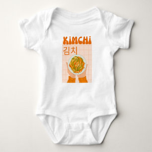 cute kimchi  baby bodysuit