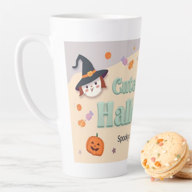 🧡 ✨ “Cute & Kind Halloween” Collection 🎃🌿 Latte Mug (In Situ)