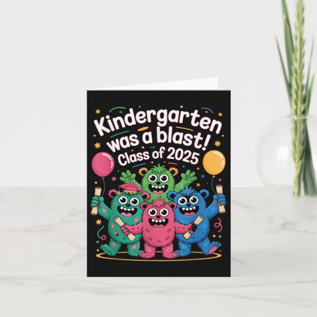 Cute Kindergarten Graduation Cl Of 2025 Grad  Card (Front)