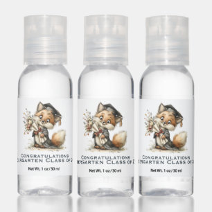 Cute Kindergarten Graduation Fox Design Hand Sanitizer