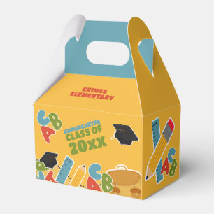 Cute Kindergarten Graduation Party Favor Boxes