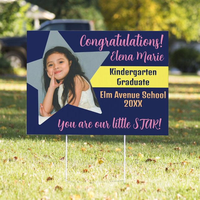 Cute Kindergarten Graduation Yard Sign (Creator Uploaded)