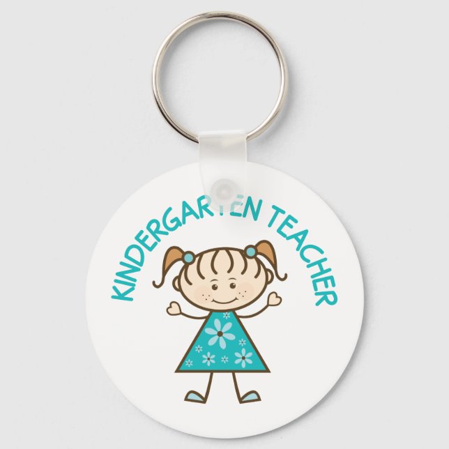 Cute Kindergarten Teacher Keychain (Front)